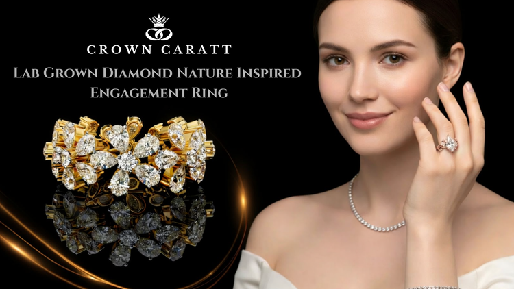 Lab Diamond Nature Inspired Engagement Ring