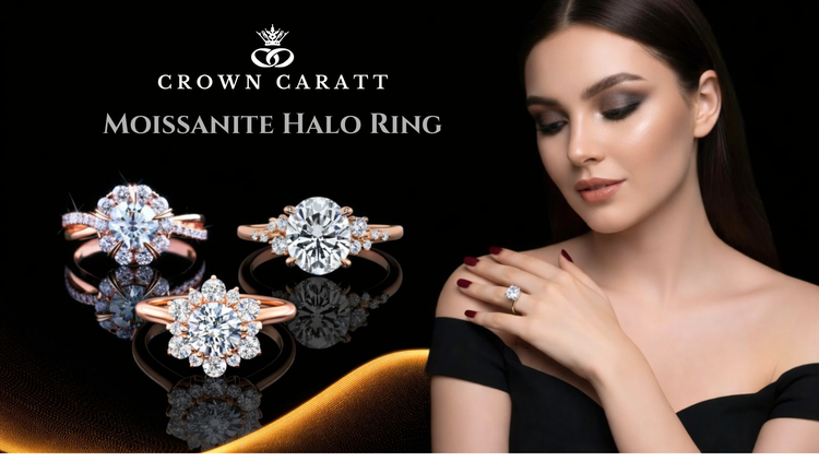 Moissanite Halo Ring