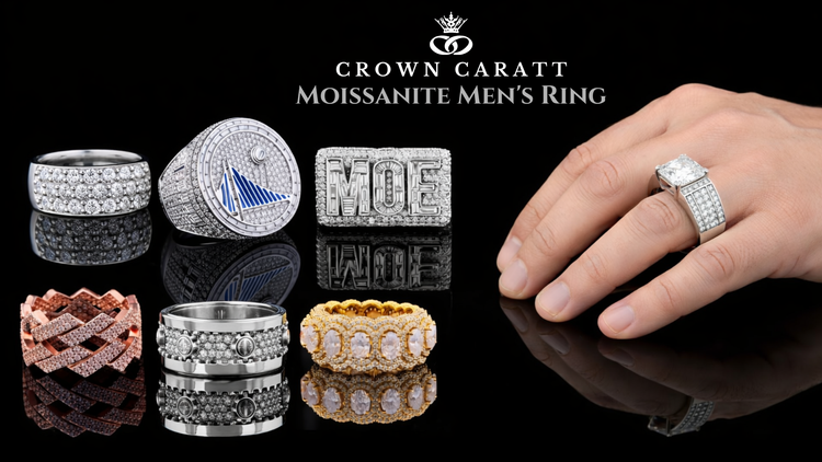 Moissanite Men's Ring