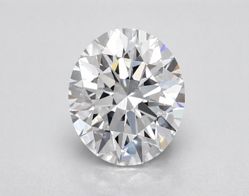 Round diamond on a light gray background