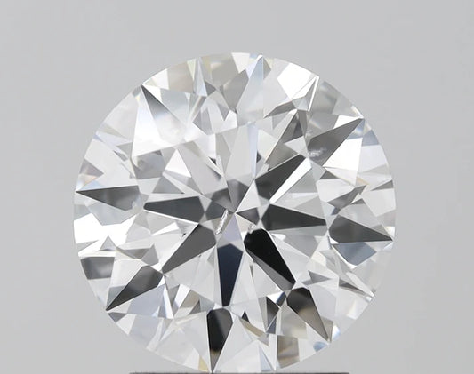 2.43 CT Round Brilliant Lab Grown Diamond – D Color Pure Brilliance