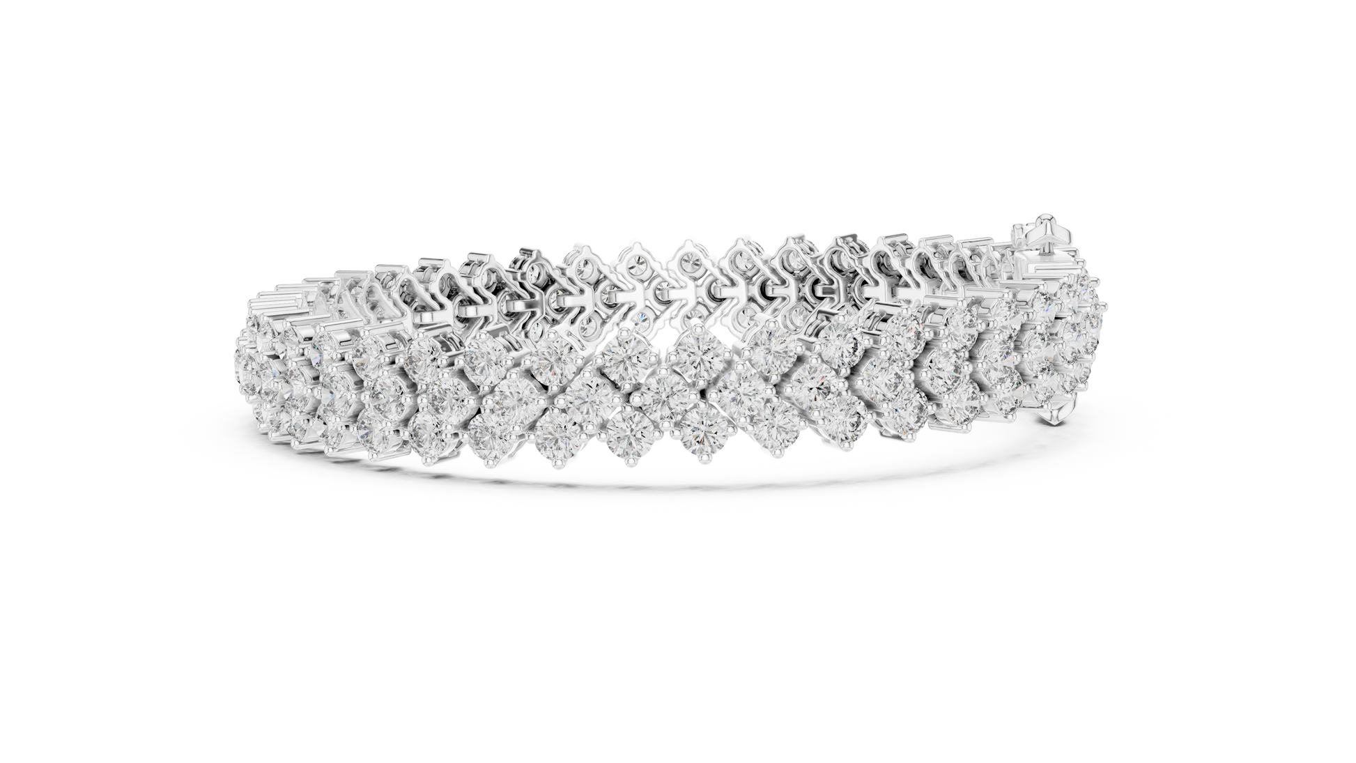 Diamond bracelet on a white background