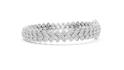 Diamond bracelet on a white background