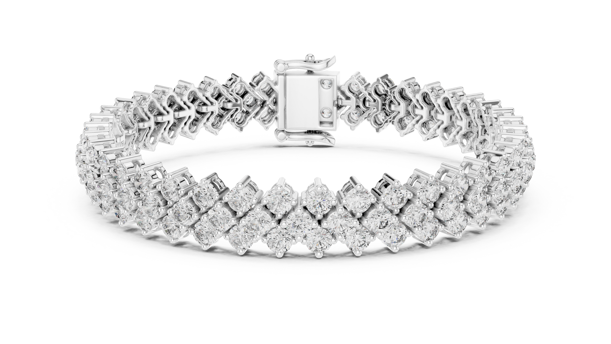 Diamond bracelet on a white background