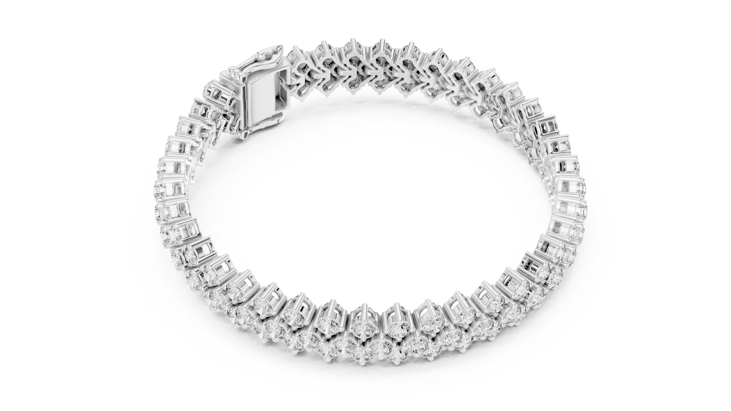 Diamond bracelet on a white background