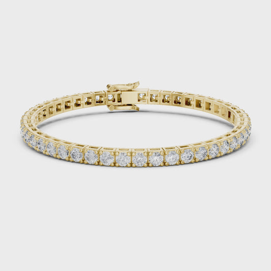 5.17 CT Lab Grown Diamond Tennis Bracelet in White, Yellow & Rose Gold