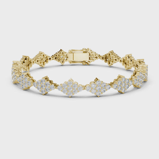 5.76 CT Lab Grown Diamond Geometric Link Bracelet