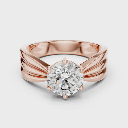 1.25 CT Classic Round Solitaire Lab Grown Diamond Engagement Ring